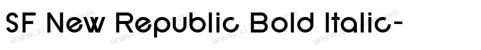 SF New Republic Bold Italic字体转换